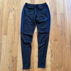 adidas Black Athletic Pants with Navy Trim